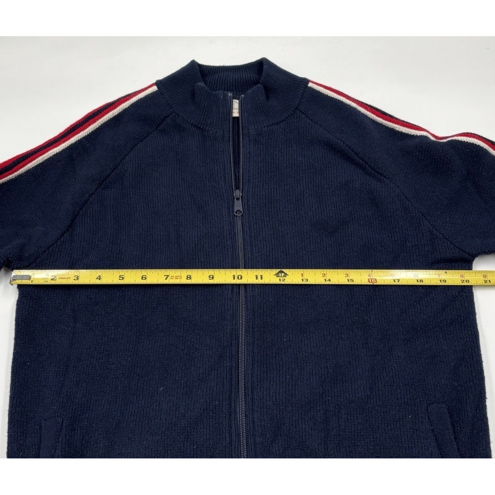 Marine Layer‎ Lost & Found Men's L Navy Wool Blend Full Zip Sweater - Picture 6 of 8
